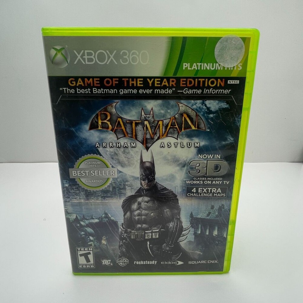 Batman: Arkham Asylum GOTY Platinum Hits (Xbox 360) No Manual